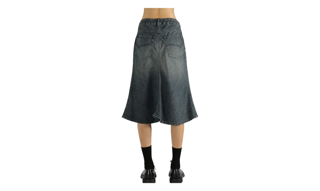 Godet Midi Skirt WMNS "Navy / Green / Yellow" 852330 TTW76 3394