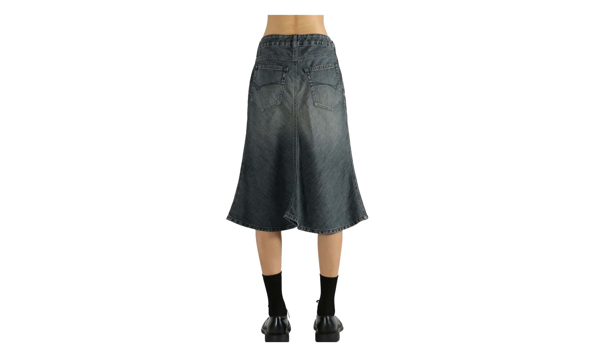 Godet Midi Skirt WMNS "Navy / Green / Yellow" 852330 TTW76 3394