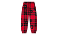 Plaid Cotton Wreath Sweatpants "Red" DT387