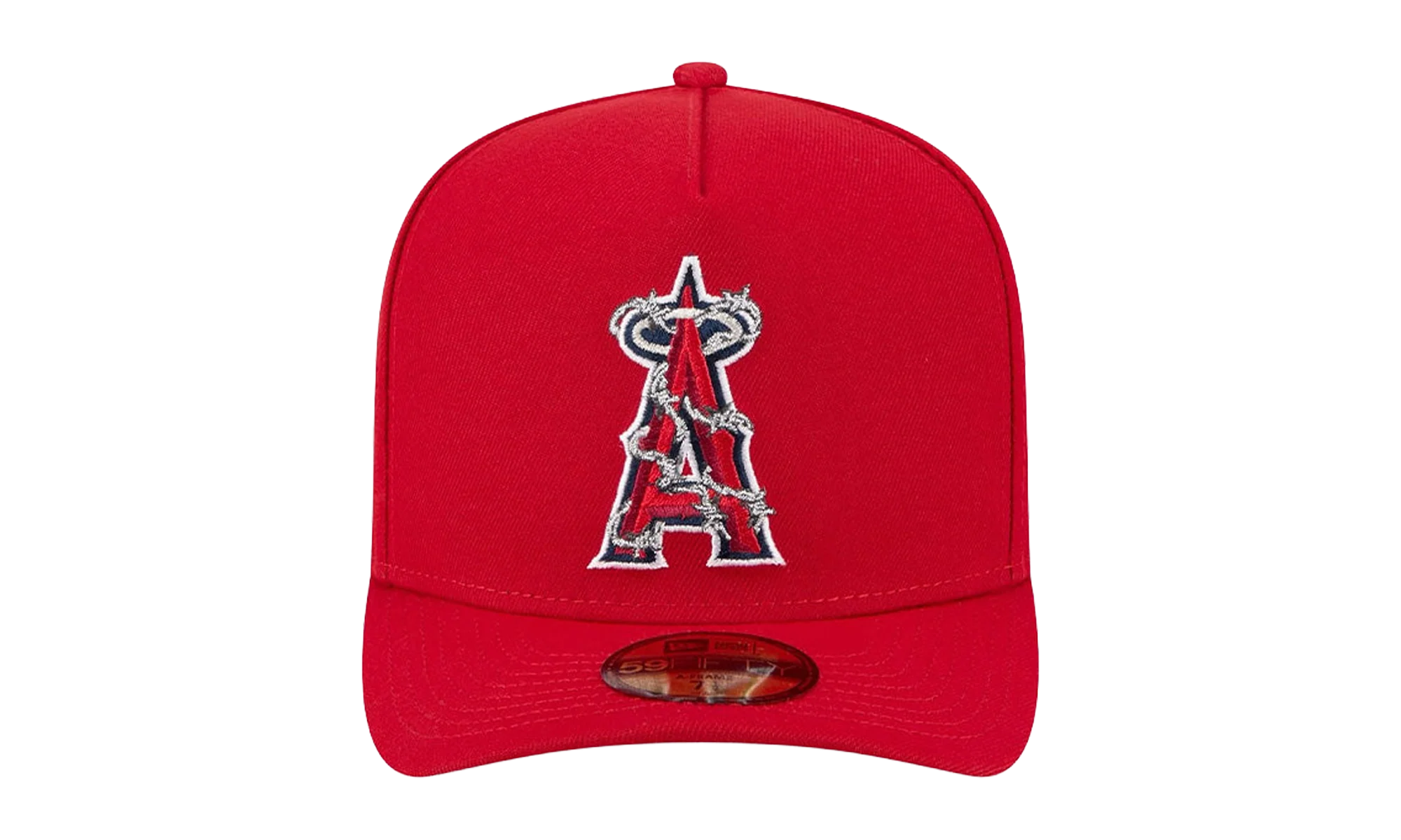 59FIFTY Anaheim Angels Fence A-Frame Fitted Hat "Red" 60693489