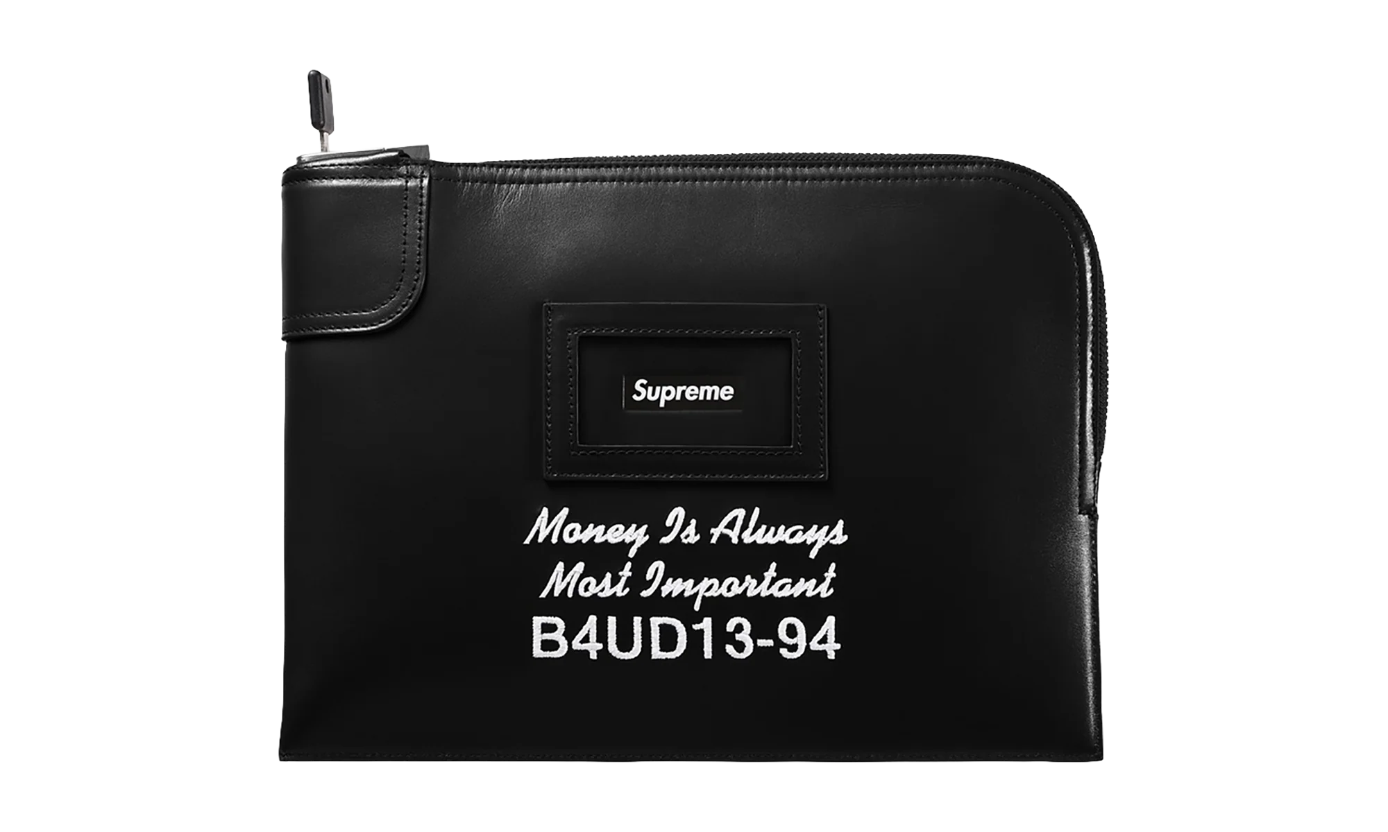 Leather Money Bag "FW25 - Black" SU27088