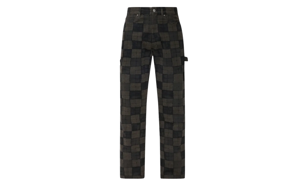 Checkered Carpenter Jeans "Brown" AMBMJE1096 210