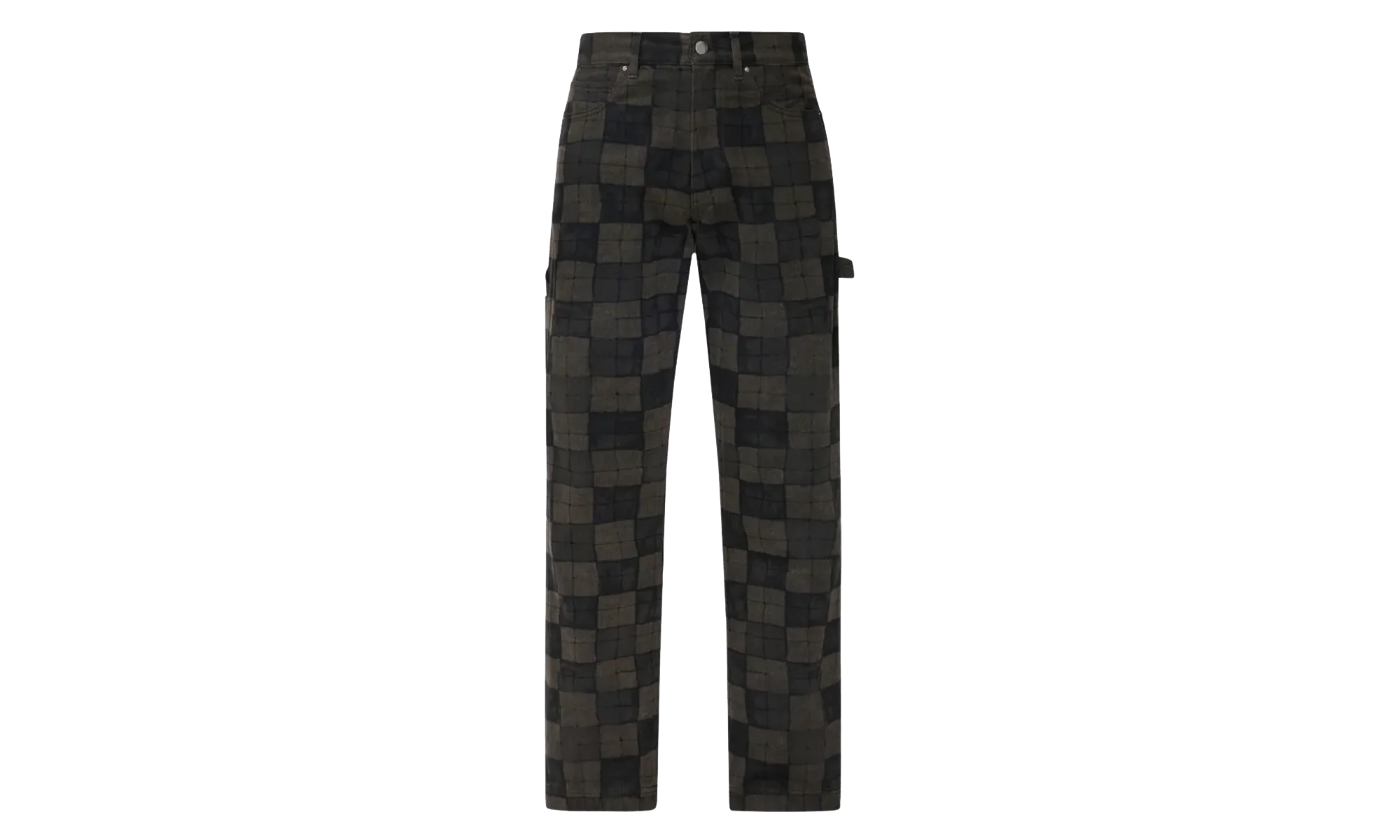 Checkered Carpenter Jeans "Brown" AMBMJE1096 210