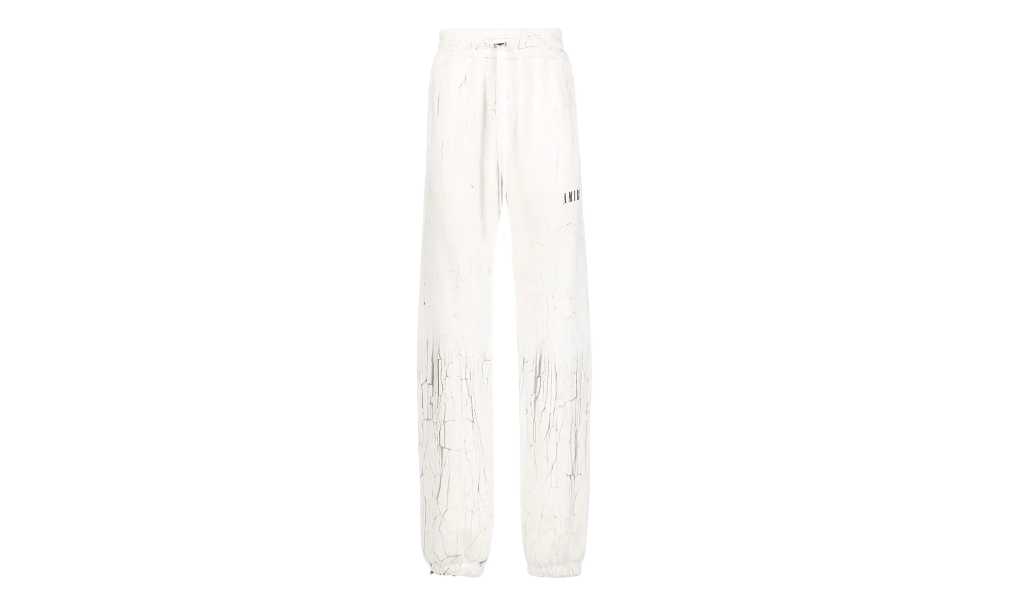 Cracked Dye Logo Sweatpants "White Black" PS23MJL026 100