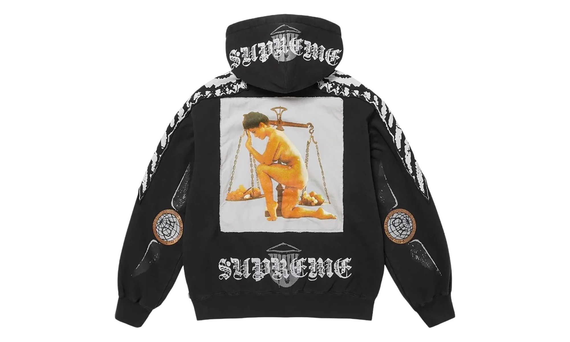 Wings Zip Up Hooded Sweatshirt "Black" SU27001
