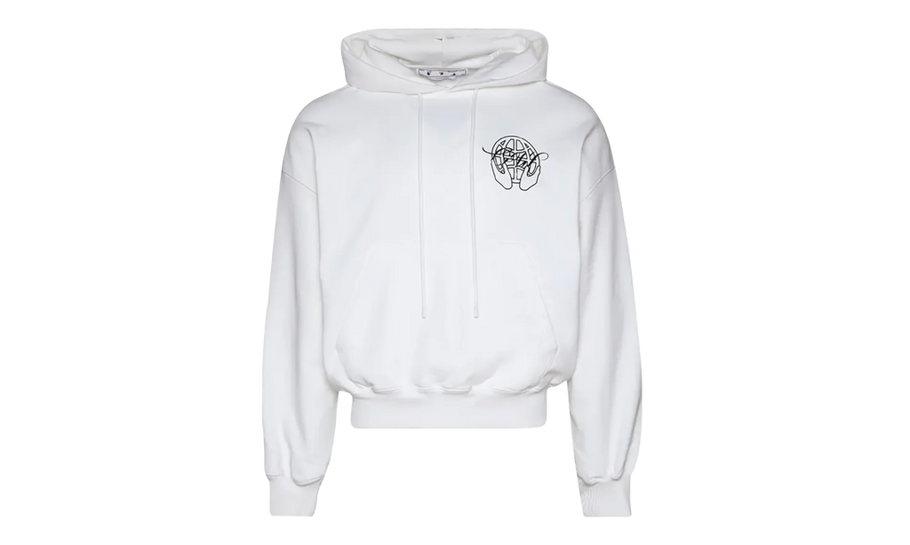 Hand Arrow Boxy Hoodie "White" OMBB110S23FLE0030110