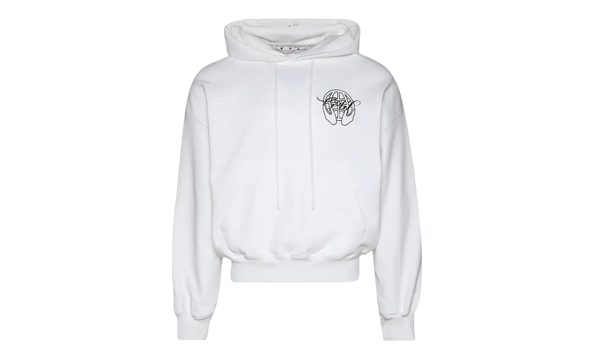 Hand Arrow Boxy Hoodie "White" OMBB110S23FLE0030110
