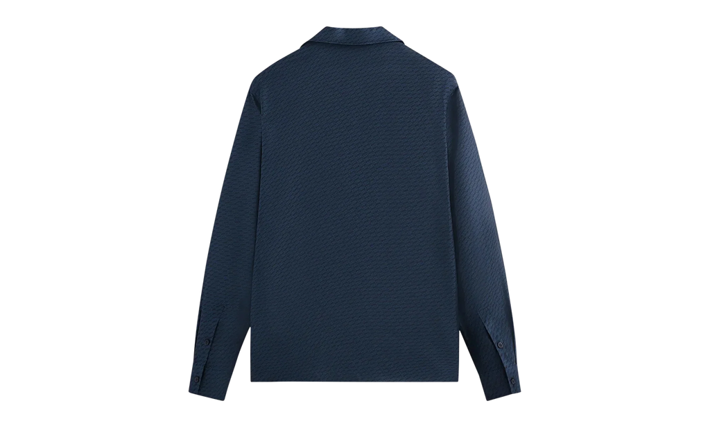 Monogram Silk Long-Sleeve Thompson Camp Shirt "Nocturnal" KHM031515 413