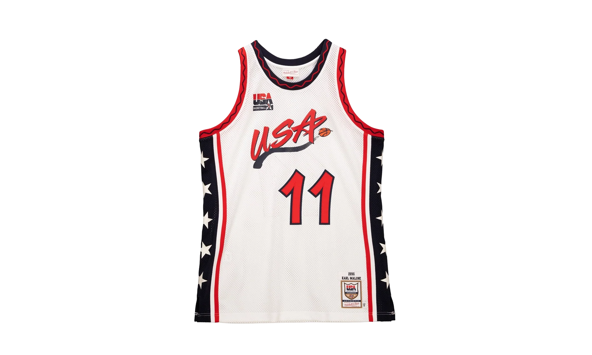 NBA Karl Malone Authentic Jersey "1996 USA Dream Team - White" AJY4CP20042 USAWHIT96KMA