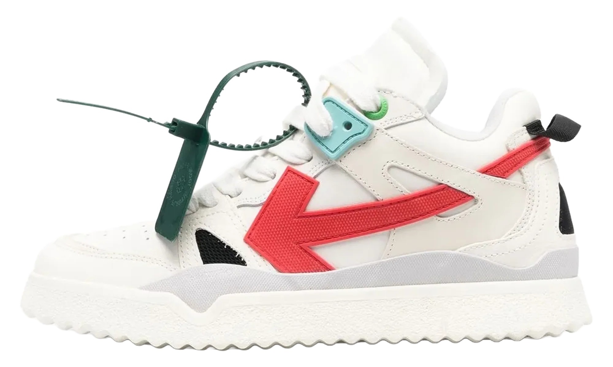 Midtop Sponge Sneaker "White Red" OMIA234S23LEA0010125