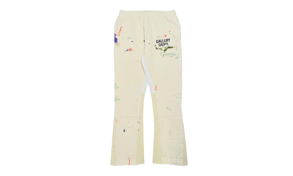 GD Logo Paint Splatter Flare Sweatpants "Cream Black Multi" GDGLFSC