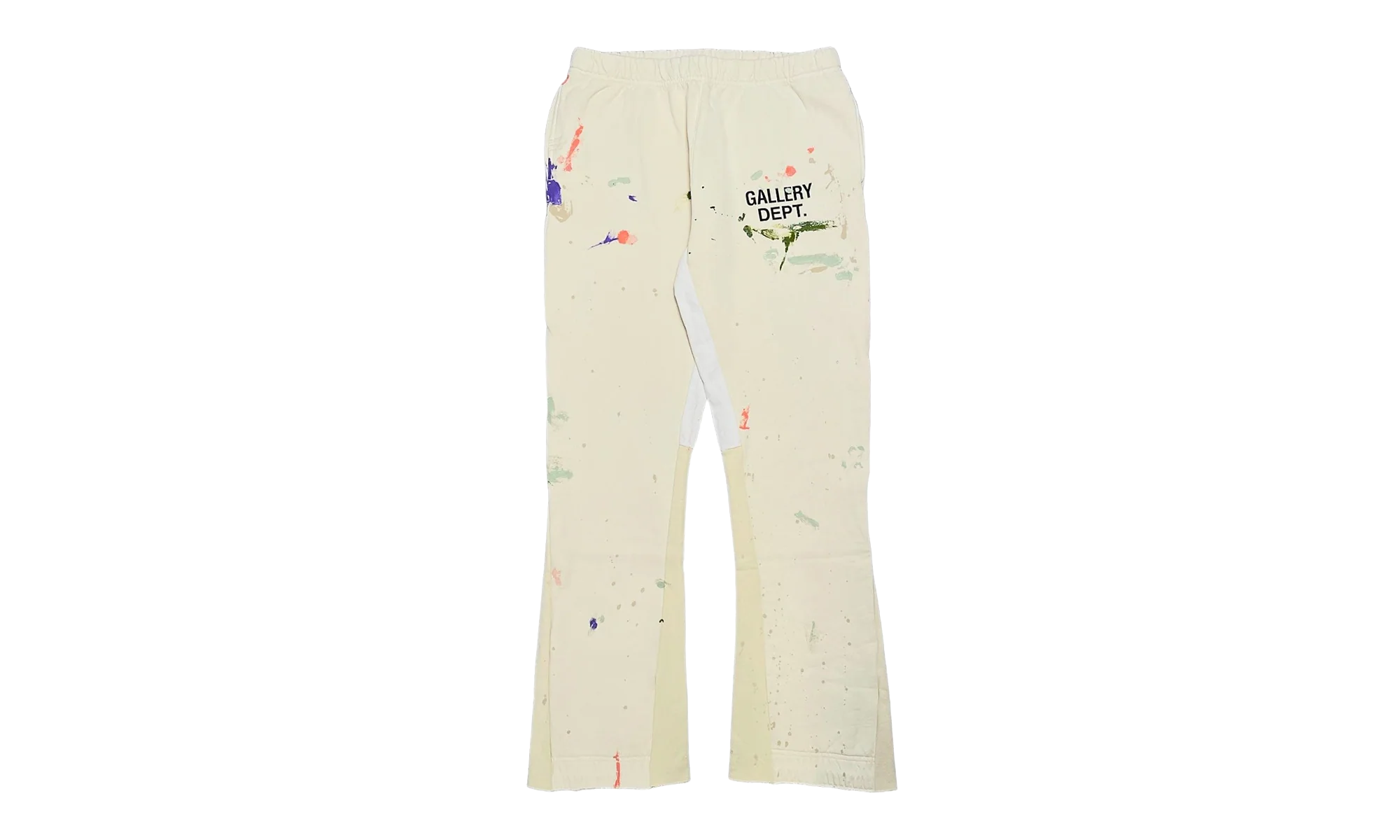 GD Logo Paint Splatter Flare Sweatpants "Cream Black Multi" GDGLFSC