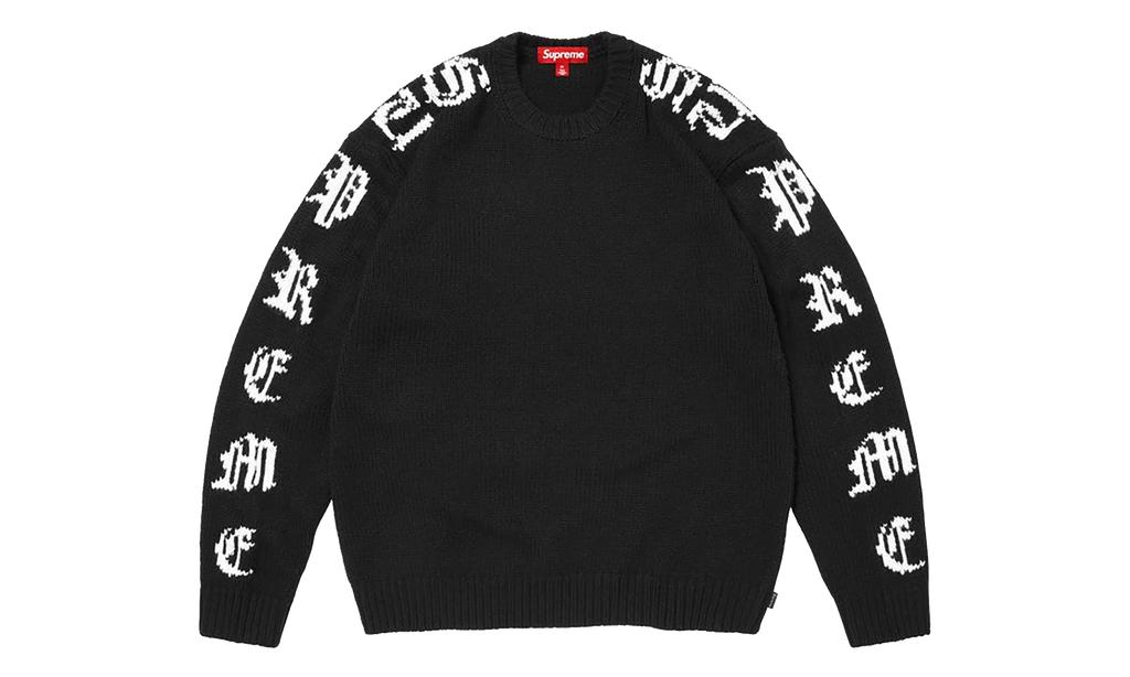 Old English Sleeves Sweater "SS26 - Black" SU27150