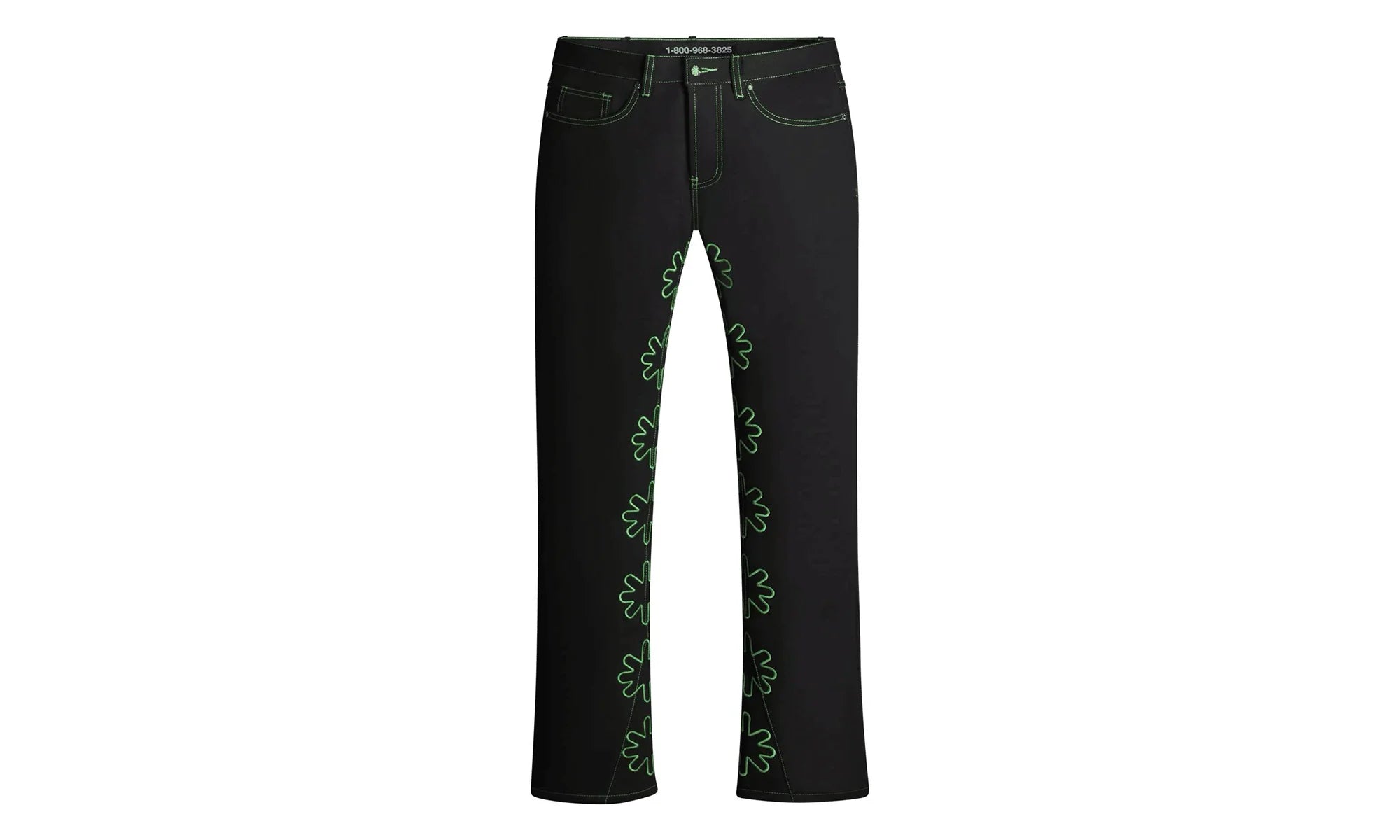 Drkshdws Outline Denim Pants "Black / Green" 10010689