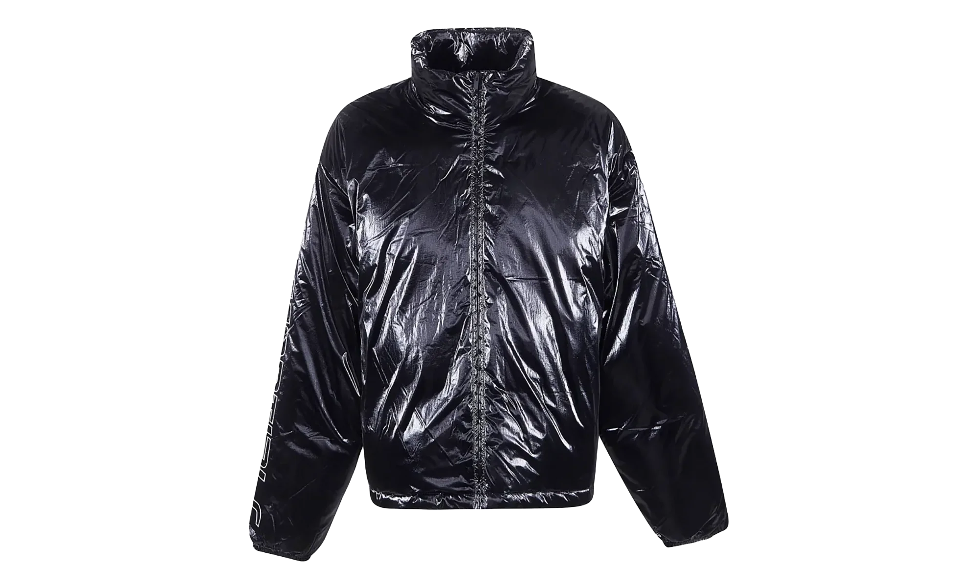 Ripstop Nylon Puffer Jacket "Metallic Black" 202HO258181F
