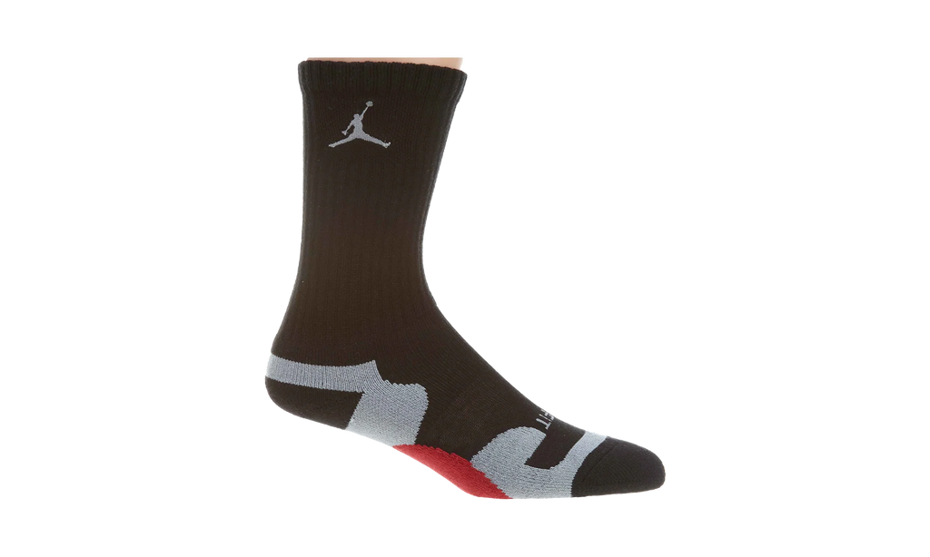 Jordan Game Dry Crew Socks "Black Grey Red" 441342 016