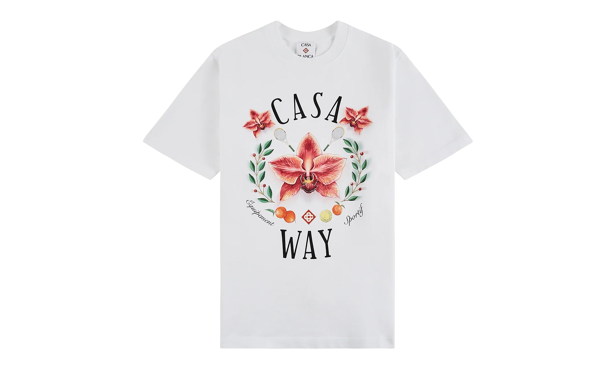 Casa Way Orchid Logo Short Sleeve T‑Shirt "White" M P26 JTS 001 15