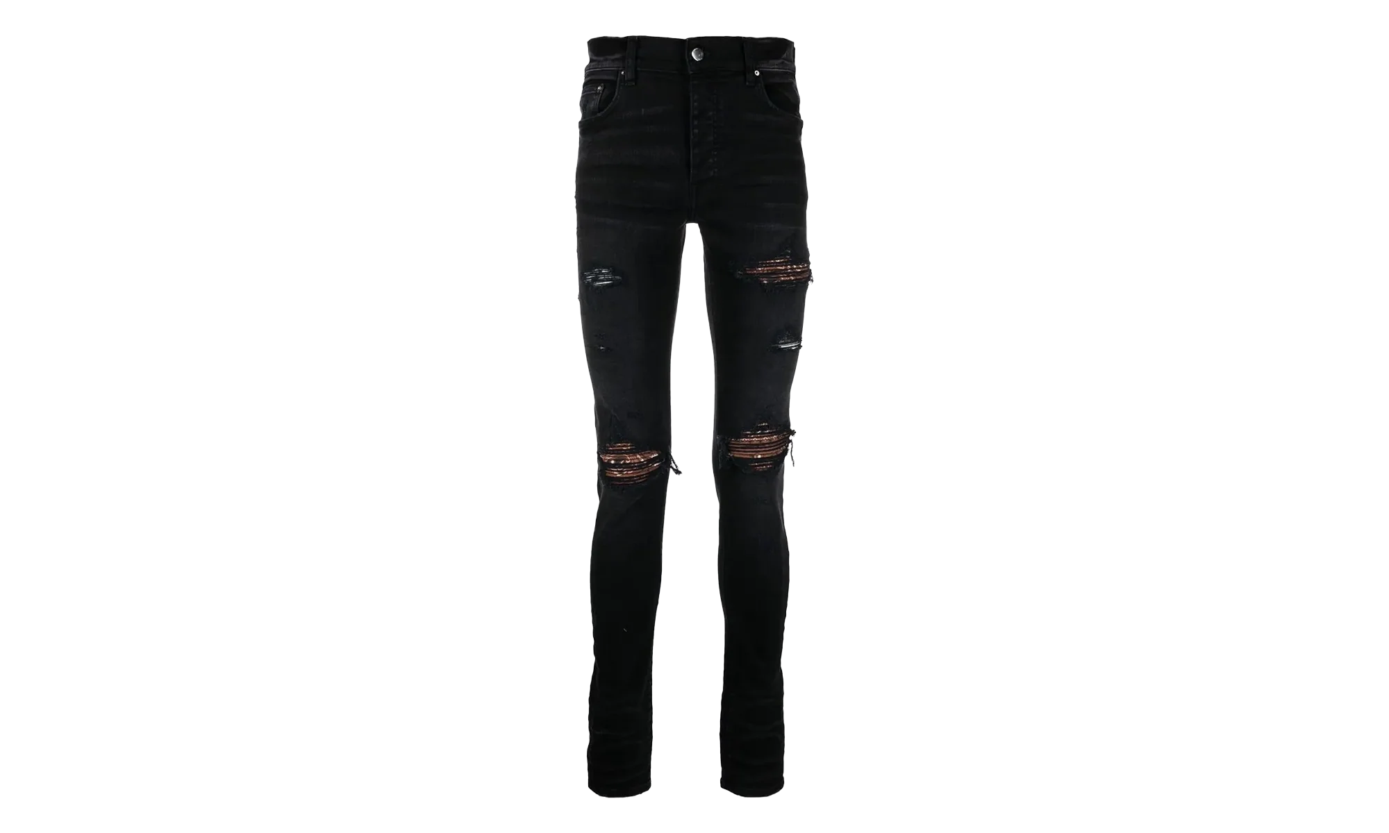 MX1 Brown Bandana Patch Jeans "Aged Black" SS22MDS002 023