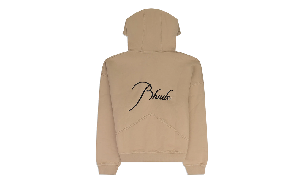 Embroidered Logo Zip-Up Hoodie "Tan" RHDMHDS0039 TAN