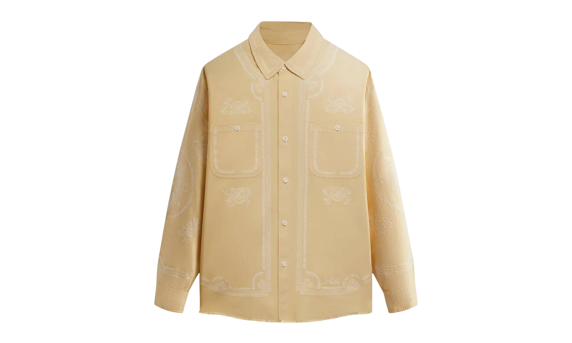 Raw Hem Denim Apollo Shirt "Yellow" KHM031811 795