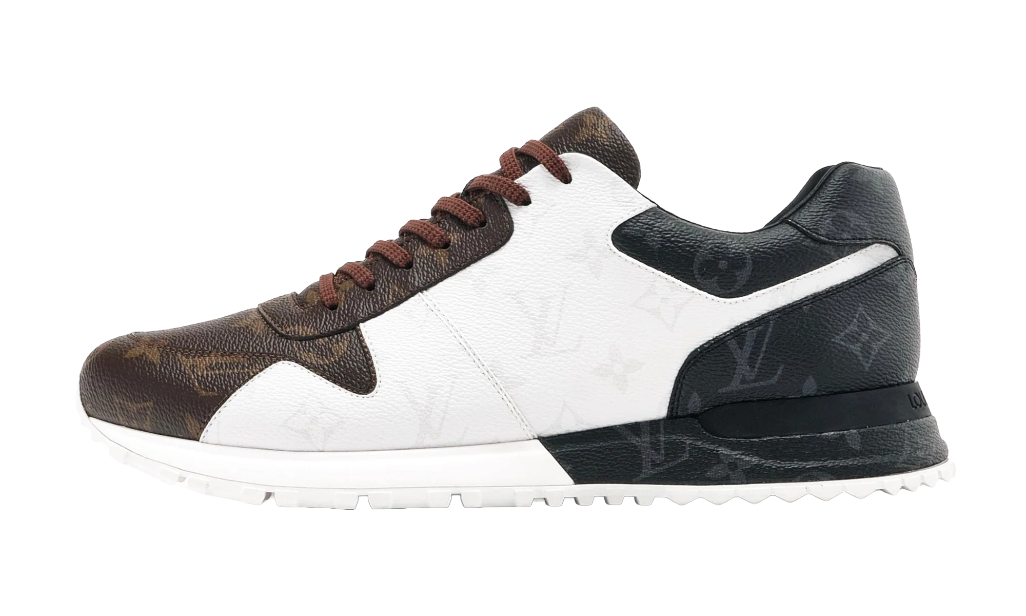 Run Away Sneaker "Monogram Brown White Black" 1A3N7W