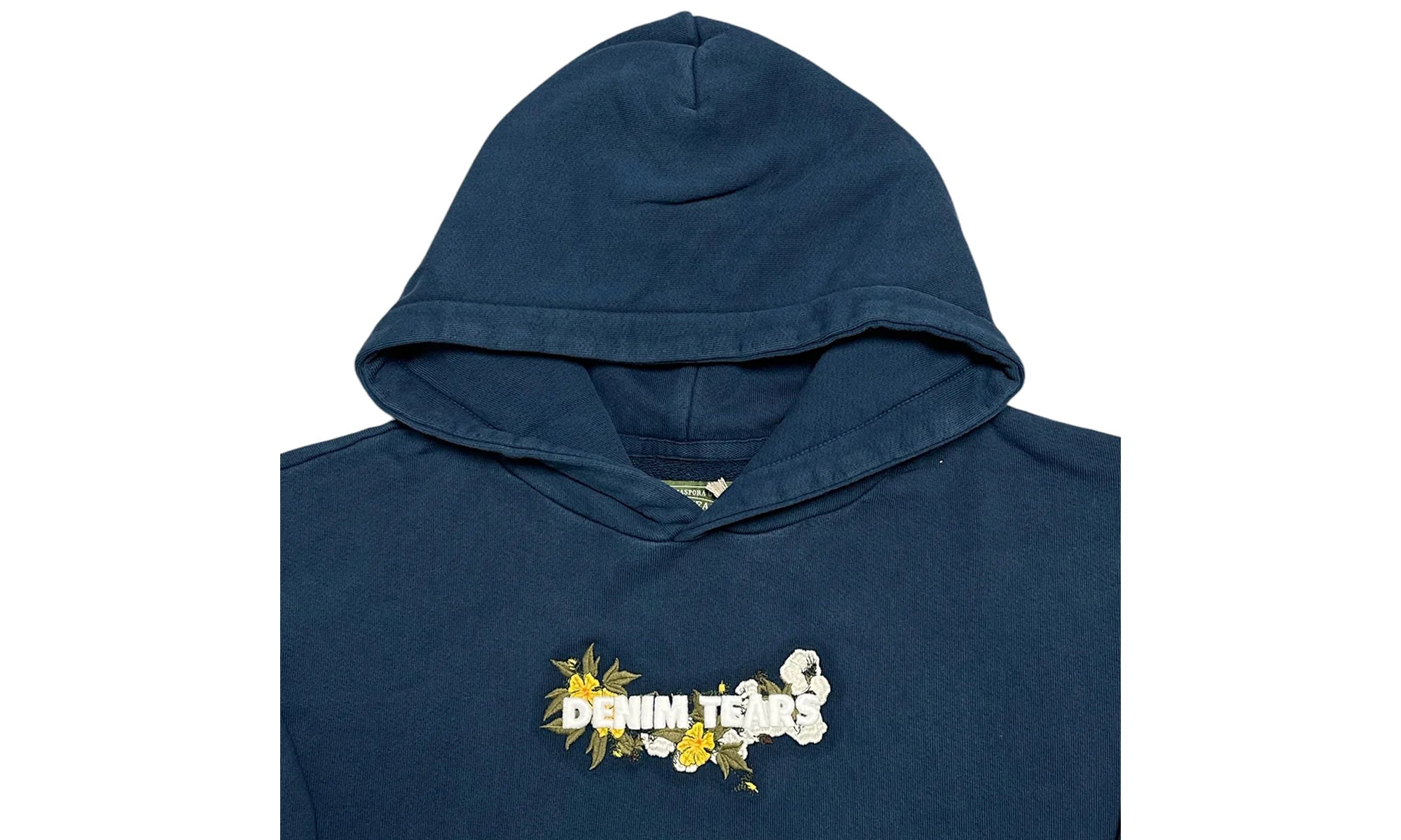 Embroidered Floral Logo Hoodie "Navy" DT282