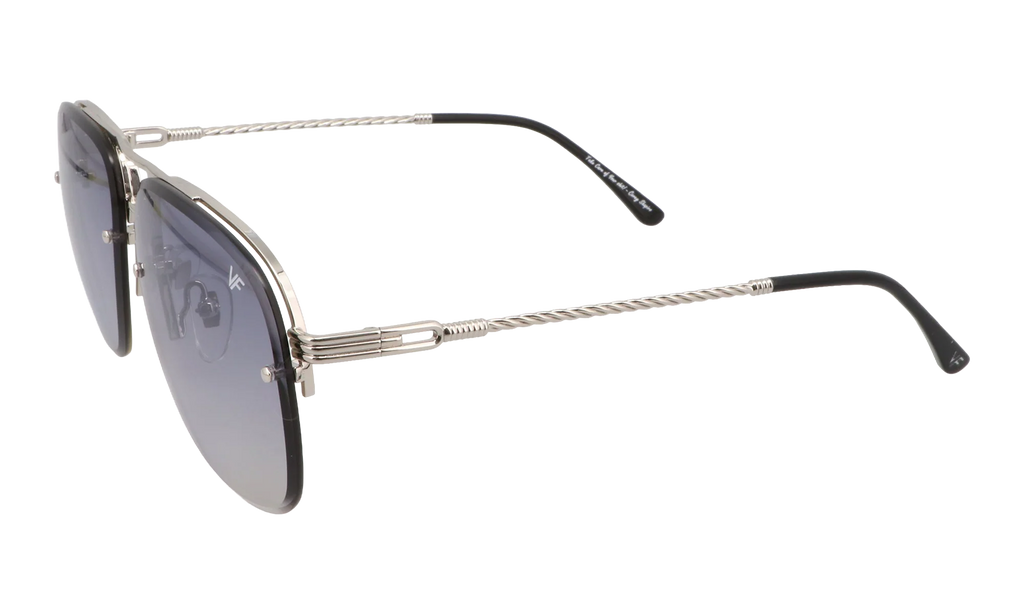 Snatch Bevel Rimless Drill Mount 18KT "White Gold / Pastel Gray Gradient Flash Silver" DMSN2 0006 48D1