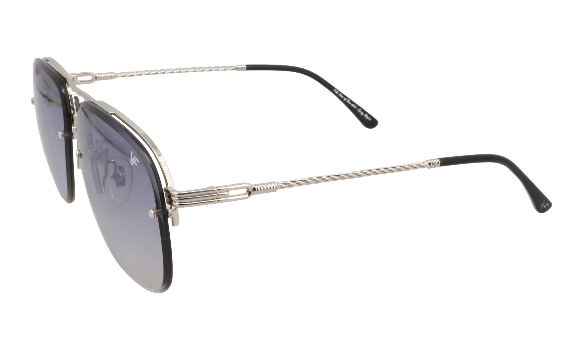 Snatch Bevel Rimless Drill Mount 18KT "White Gold / Pastel Gray Gradient Flash Silver" DMSN2 0006 48D1