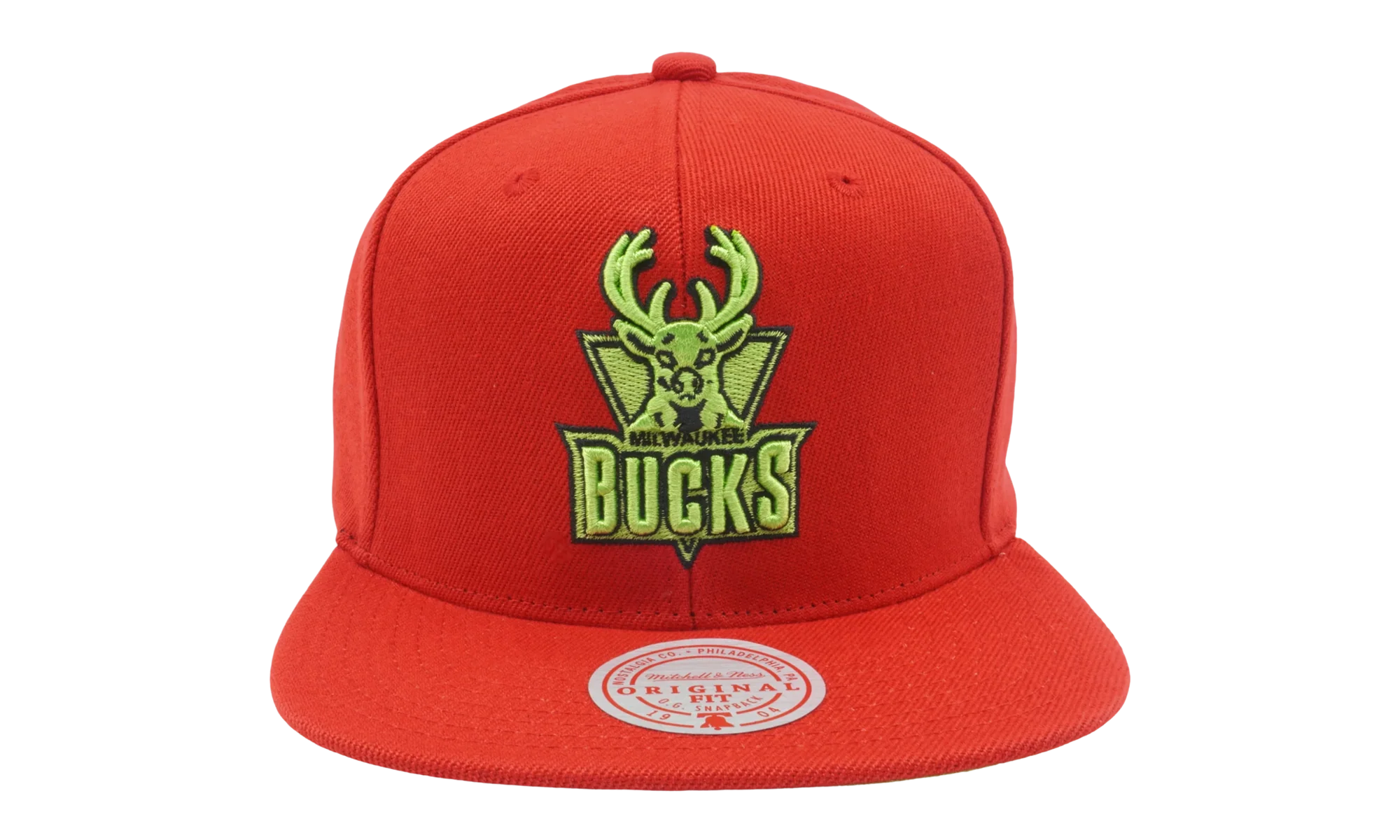 NBA Hardwood Classics Reverse Candy Apple Snapback Cap "Milwaukee Bucks - Red" 6HSSMM21056 MBURED1
