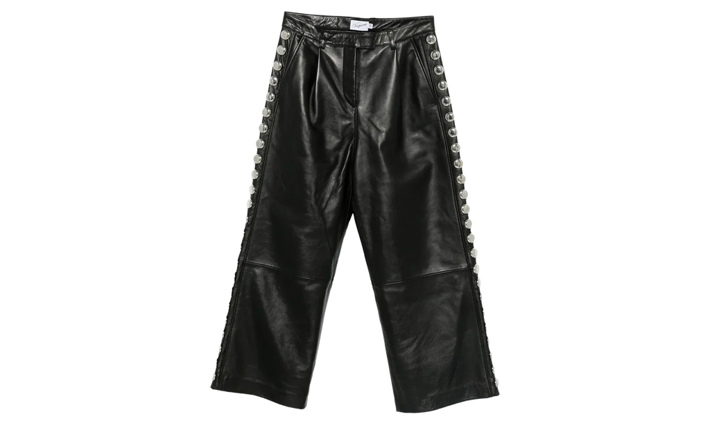 Studded Leather Trousers "Black" VAQ10P001