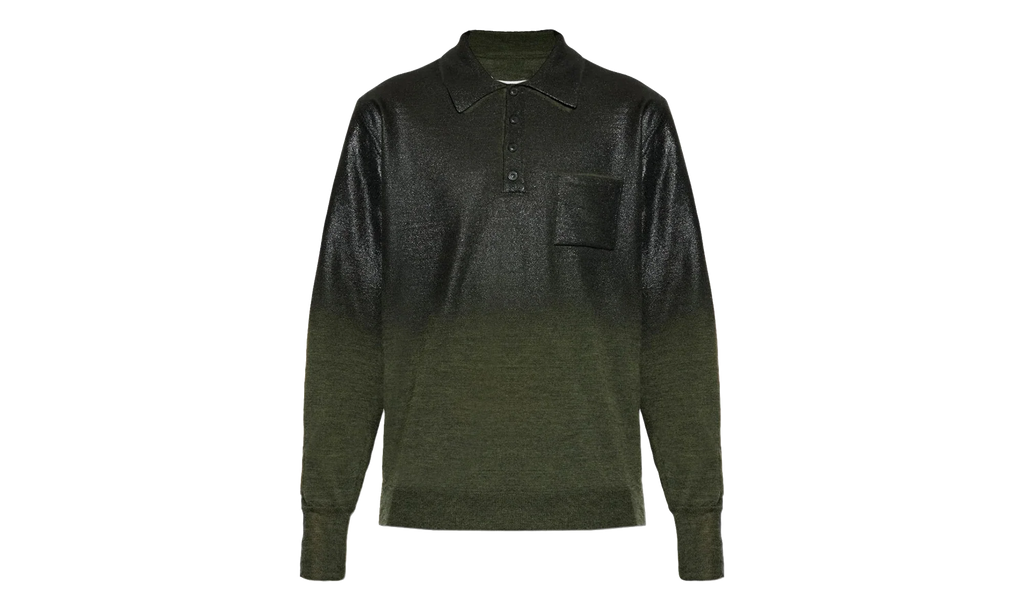 Coated Polo Sweater "Green" S50GL0075M13236696S