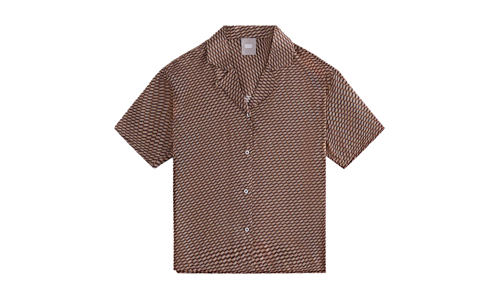 Elena Monogram Silk Camp Shirt WMNS "Brown" khw030292 210