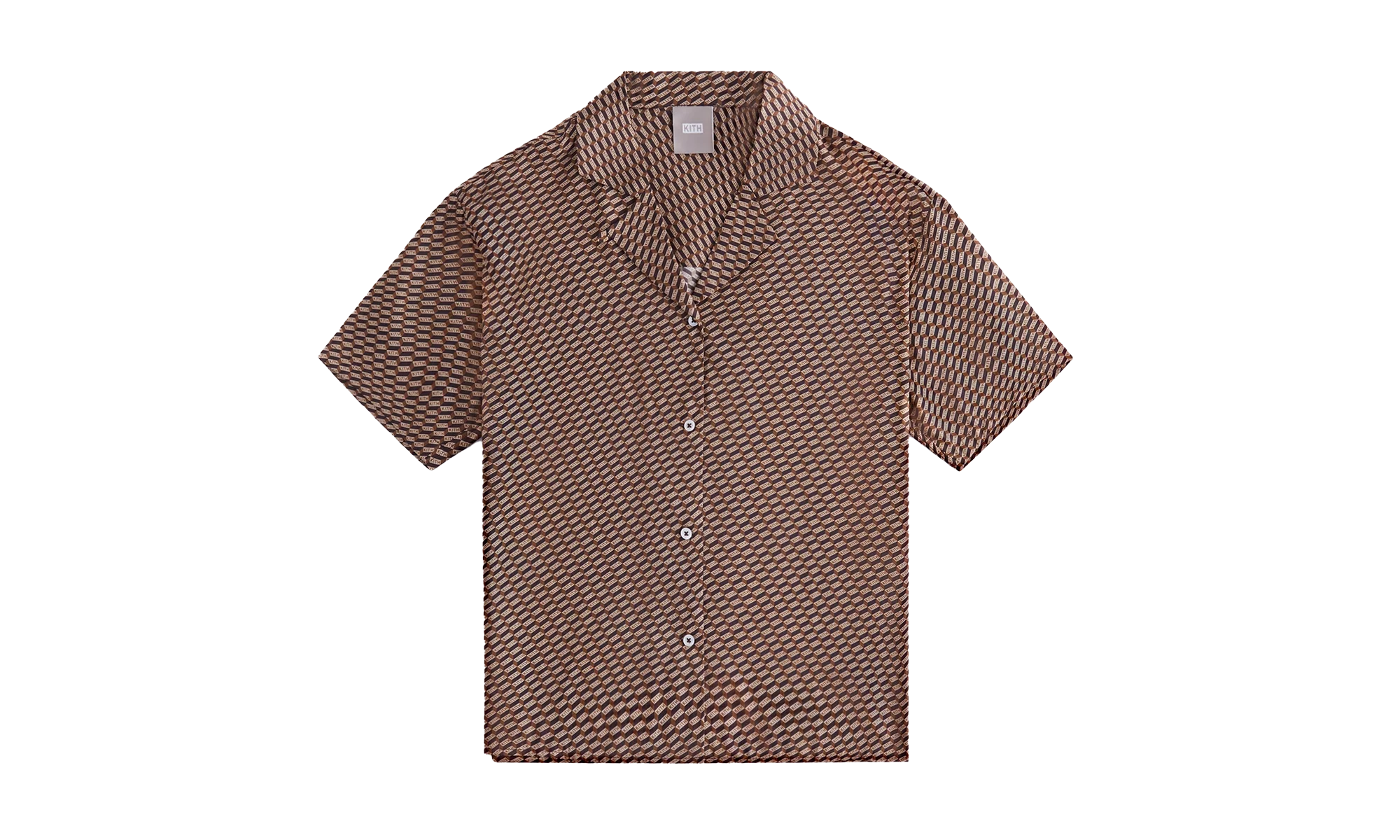 Elena Monogram Silk Camp Shirt WMNS "Brown" khw030292 210