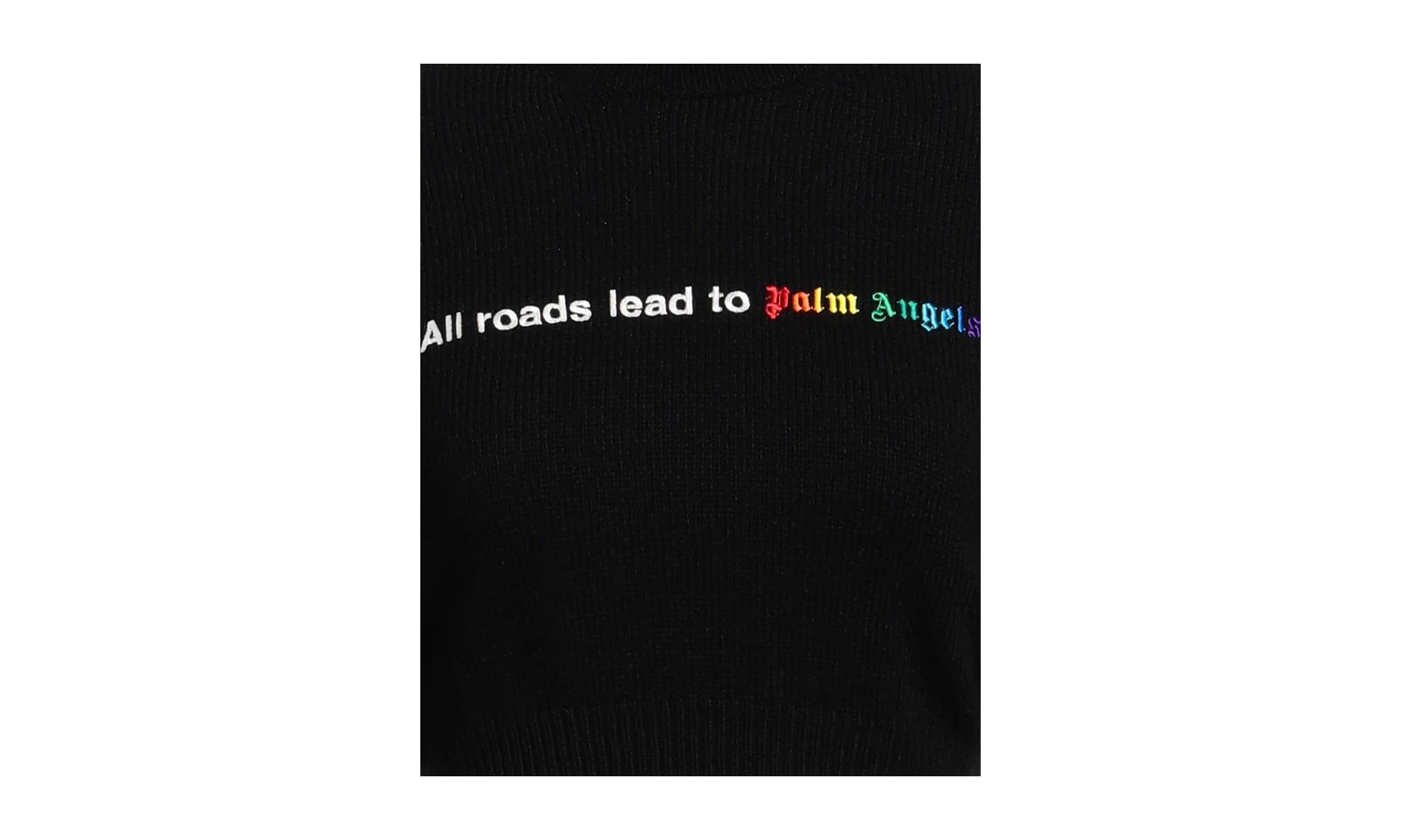 All Roads Cropped Turtleneck Sweater "Black" PWHF024F23KNI002