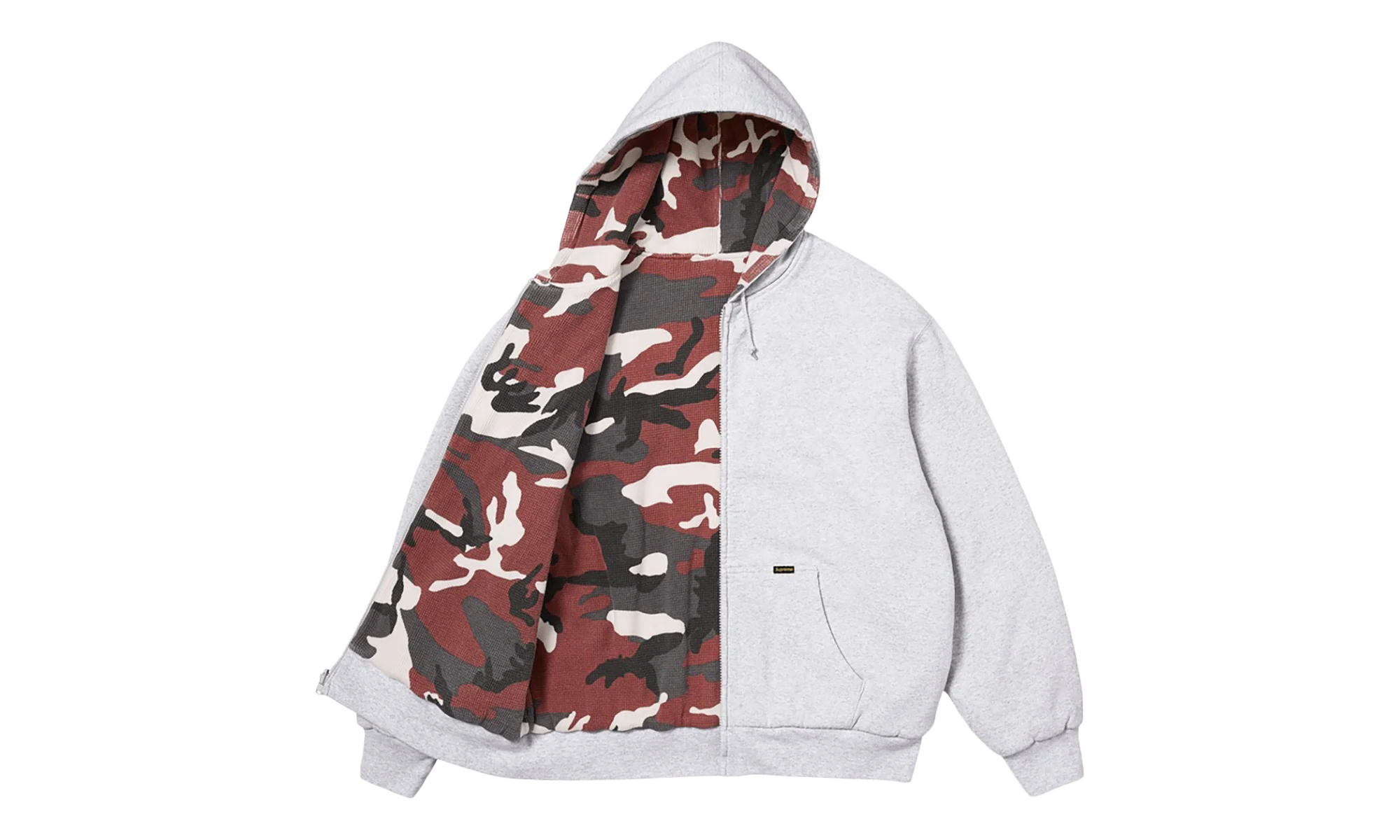 Reversible Work Zip Up Hooded Sweatshirt "FW25 - Heather Grey" SU26974