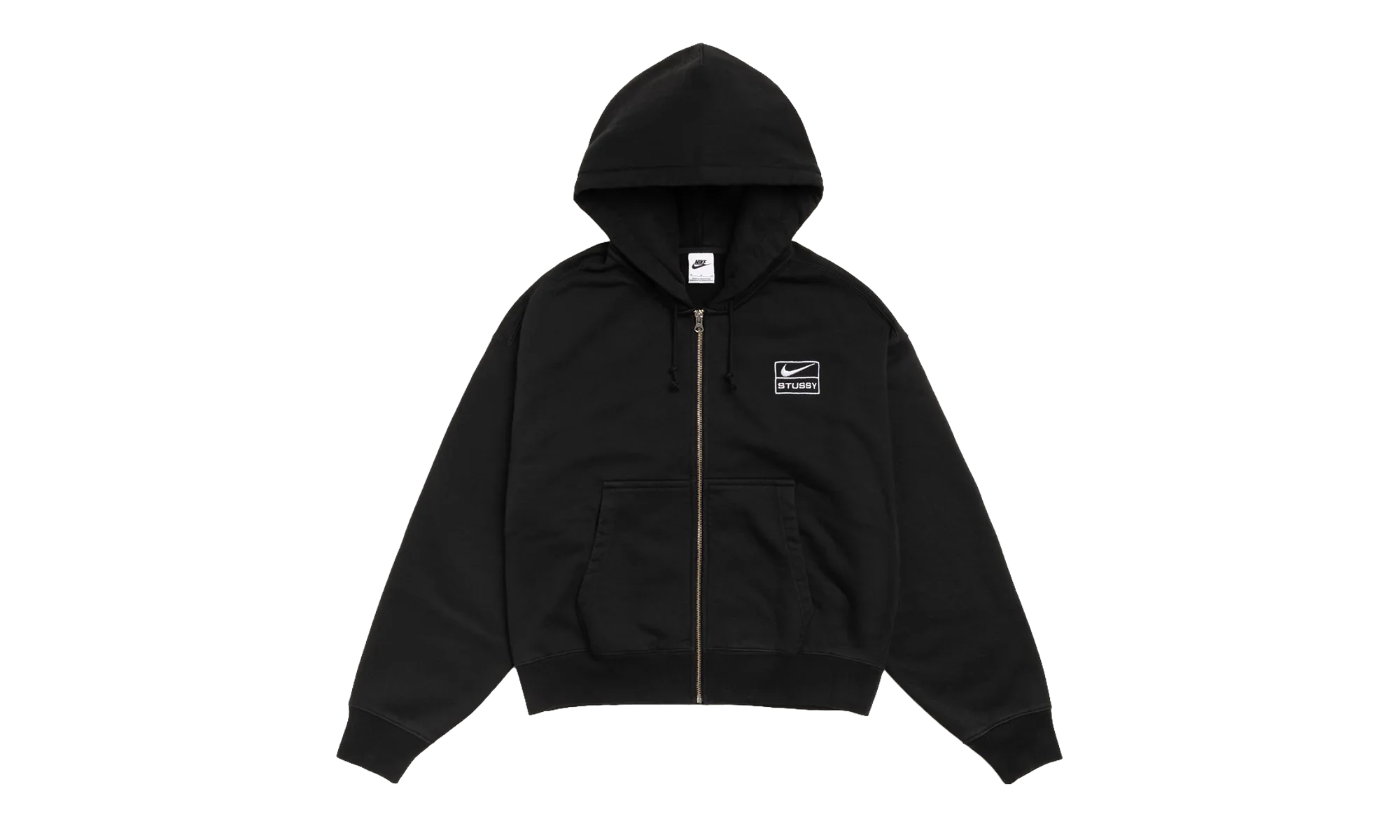 Stussy Stone Washed Fleece Zip Hoodie "Black" FJ9175010 BLAC
