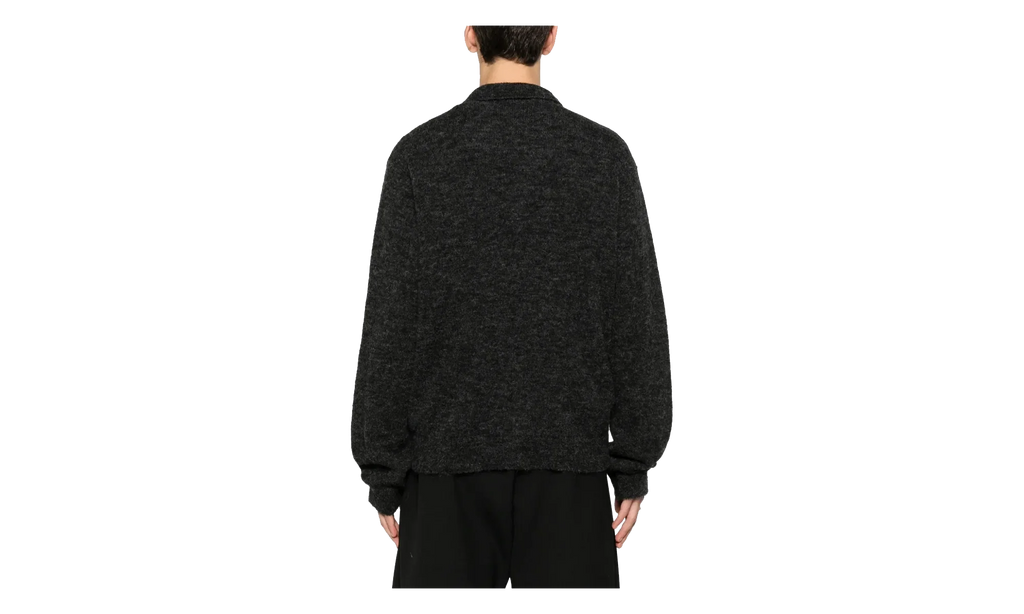 Evening Polo Shirt "Charcoal Melange Fuzzy Alpaca" M2263EC