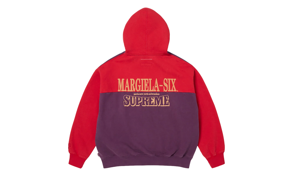 MM6 Maison Margiela Eagle Zip Up Hooded Sweatshirt "SS26 - Purple / Red" SU27174