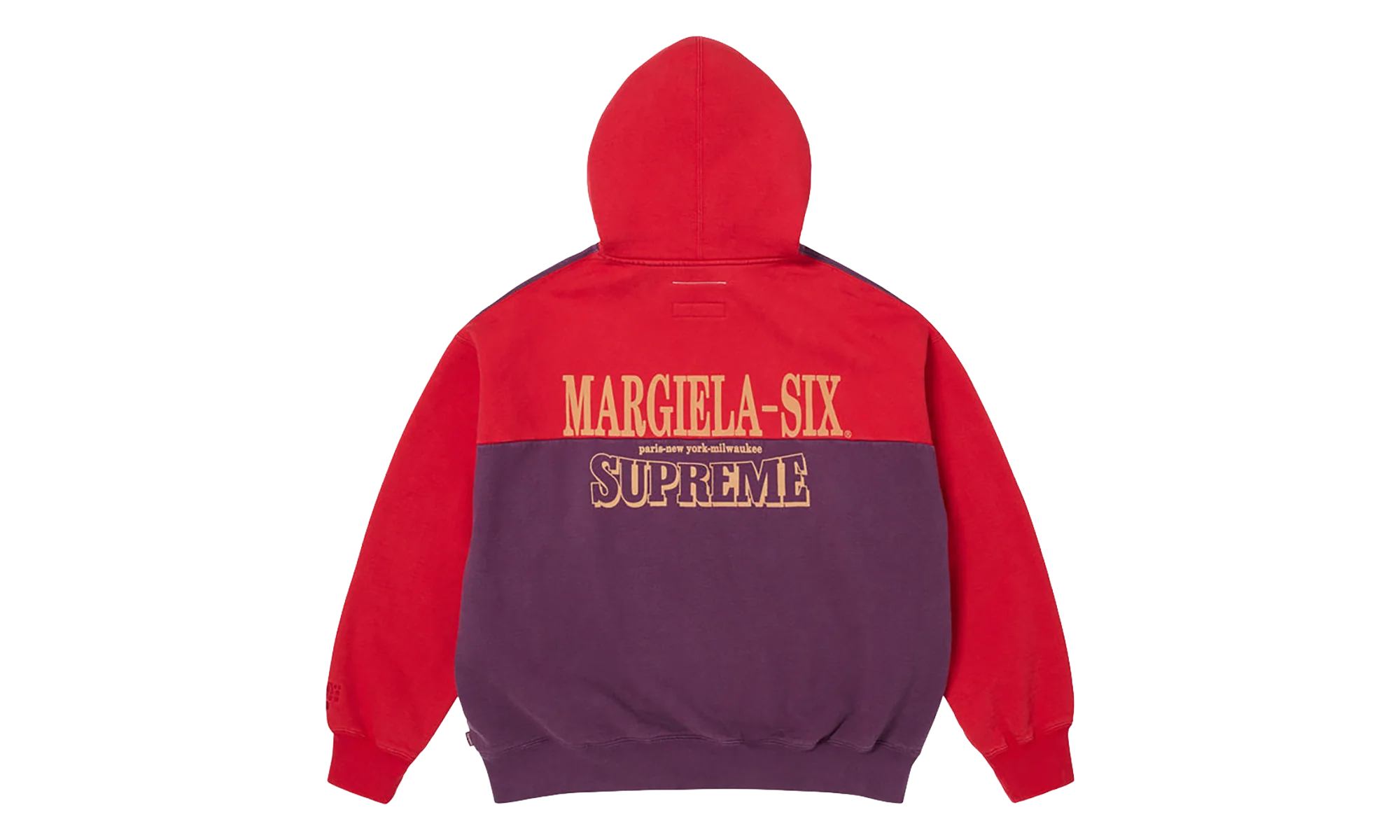 MM6 Maison Margiela Eagle Zip Up Hooded Sweatshirt "SS26 - Purple / Red" SU27174