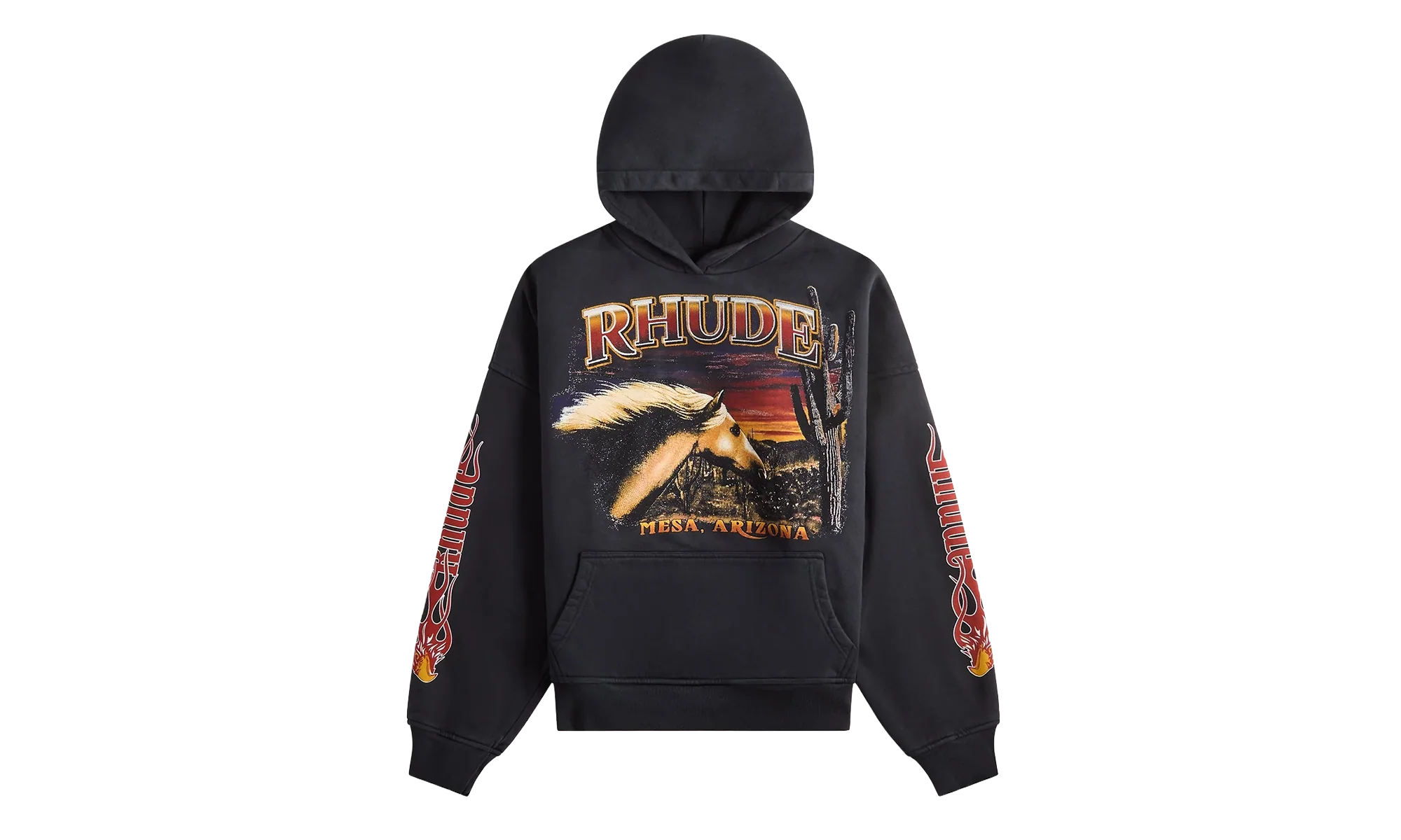 MESA STALLION HOODIE "Vintage Black / Red / Yellow" RHFW25HO04012 3169