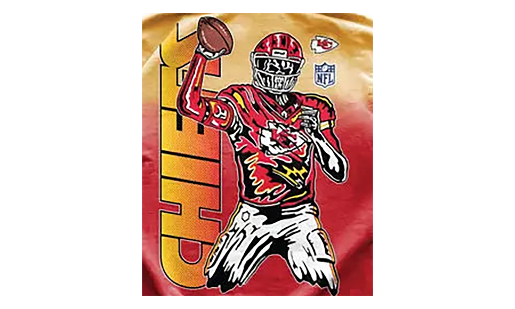 Chiefs Go Long Ombre Hoodie "Red / Yellow" WL003