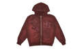 Travis Scott Fanatics Fest Houston Teams Zip Up Hoodie "Brick Red" TSUC58