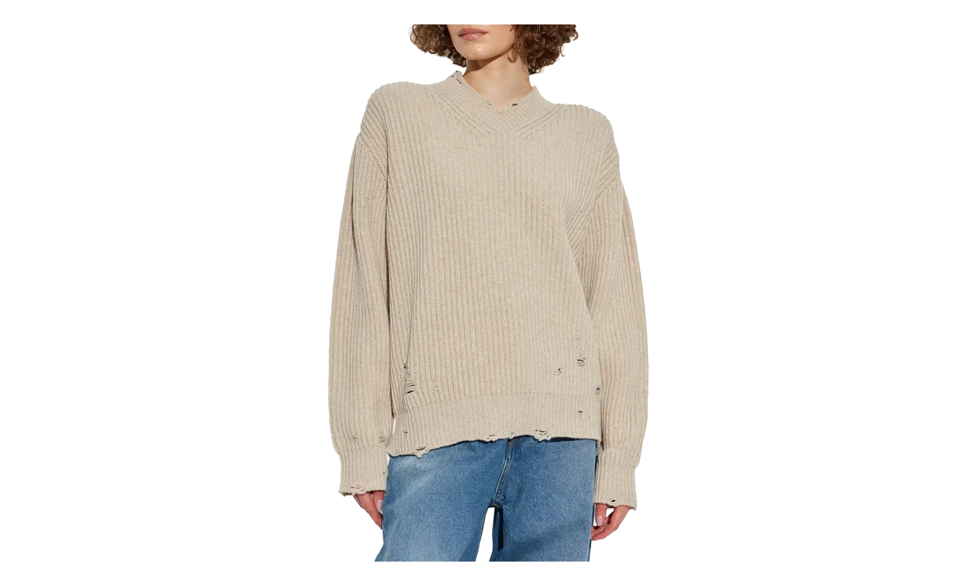 Wool Sweater WMNS "Beige Melange" S52HN0011 M13138 806M
