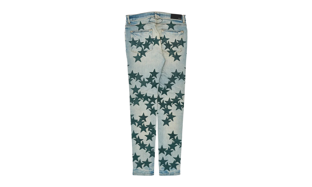 Leather Star Patch Jeans "Chemist - Clay Indigo Green" SS22MDS022 408