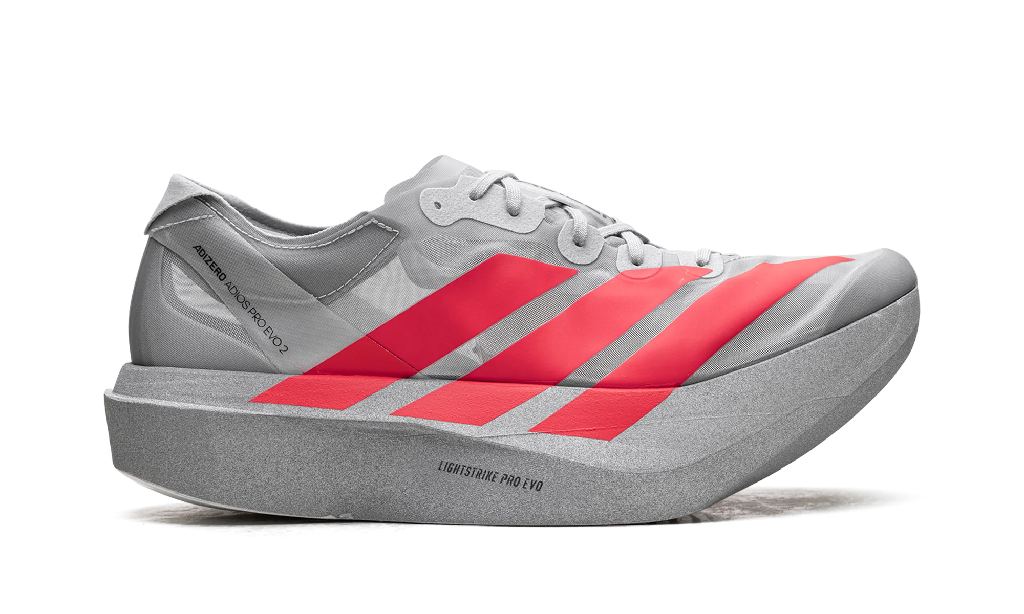 Adizero Adios Pro Evo 2 "Silver Metallic/Lucid Red/Grey Two" JR7259
