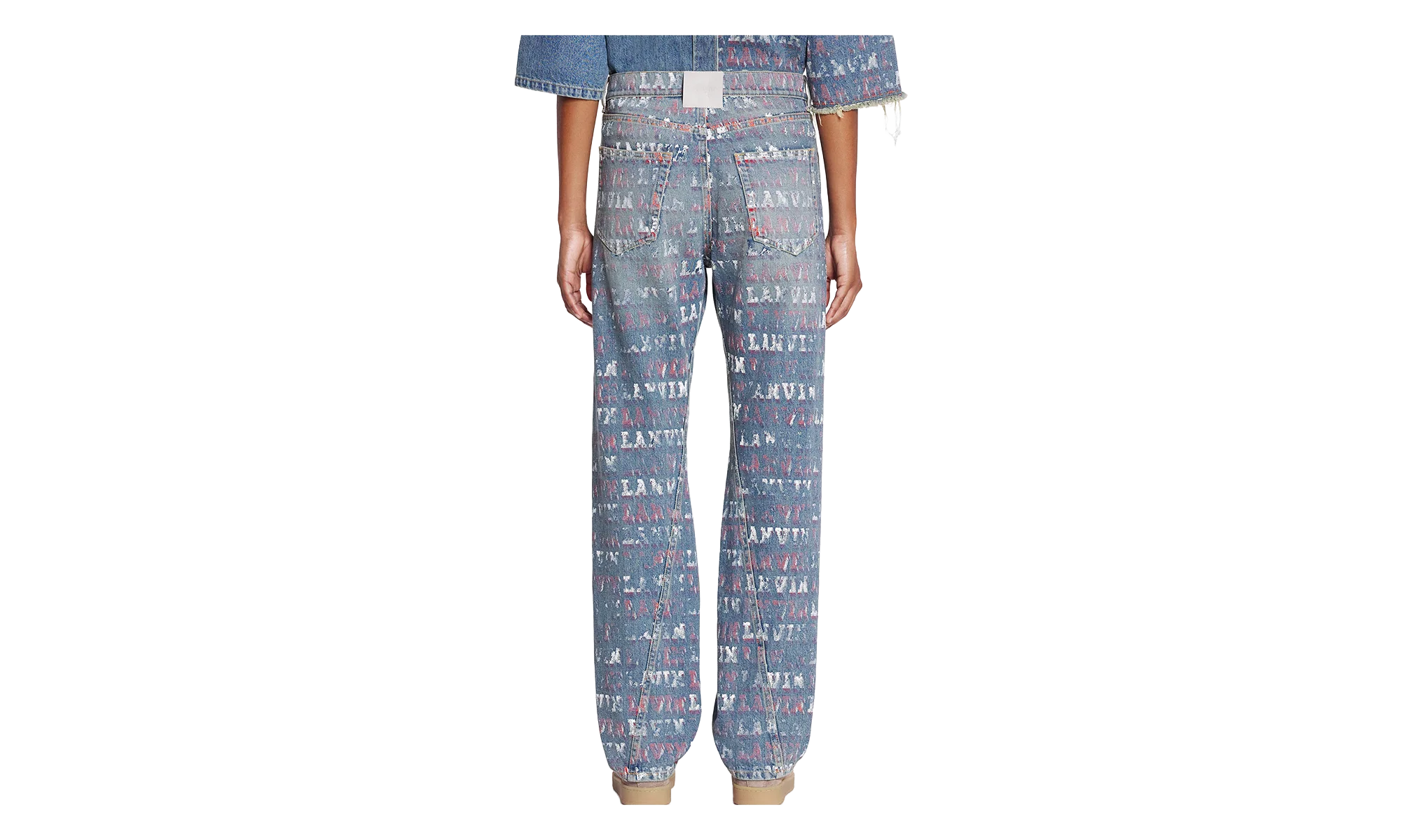 TWISTED LEG DENIM TROUSERS "Blue Denim" RW TR0335 D082 P24 22