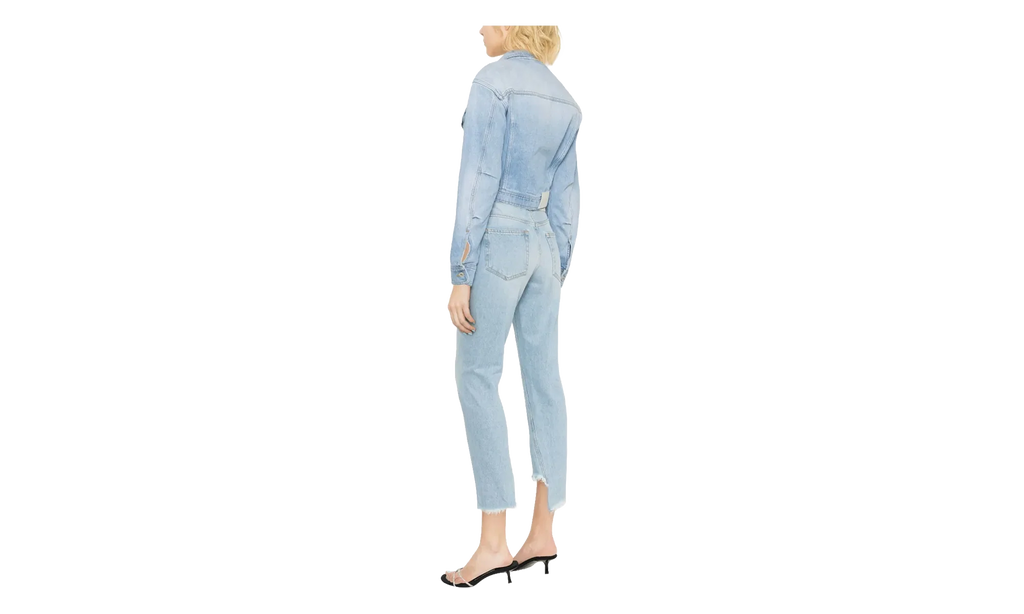 Toy Box Bleach Crop Jacket WMNS "Blue" OWYE041S23DEN0014000
