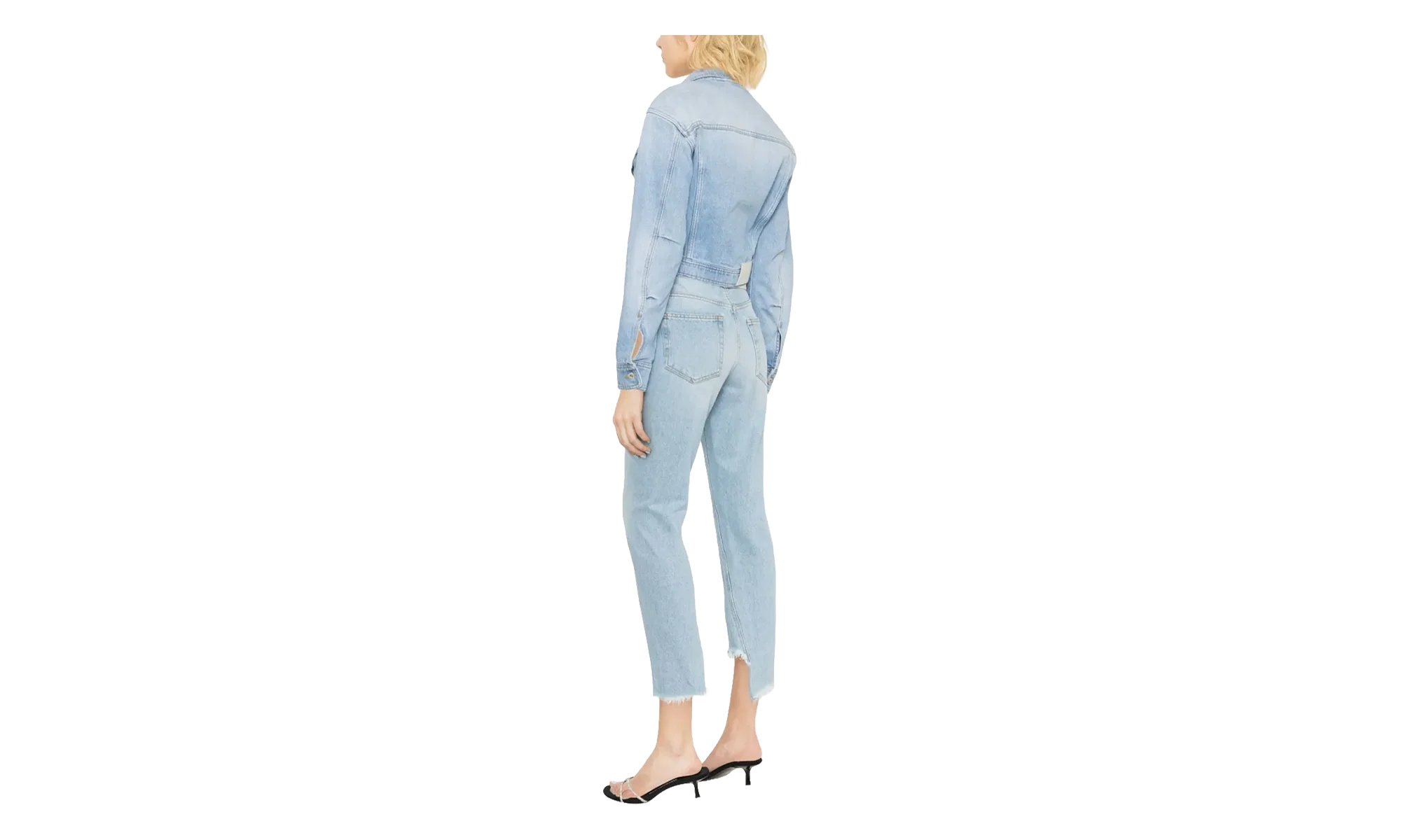 Toy Box Bleach Crop Jacket WMNS "Blue" OWYE041S23DEN0014000