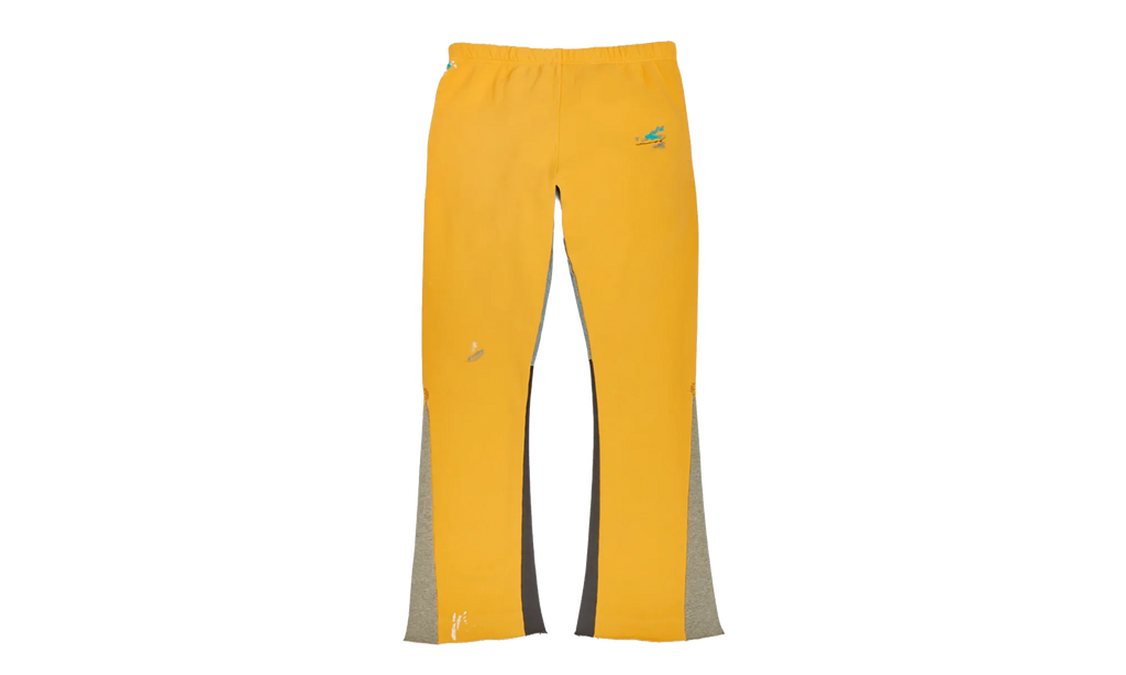 GD Logo Paint Splatter Flare Sweatpants "Yellow Black Multi" GDGLFSY