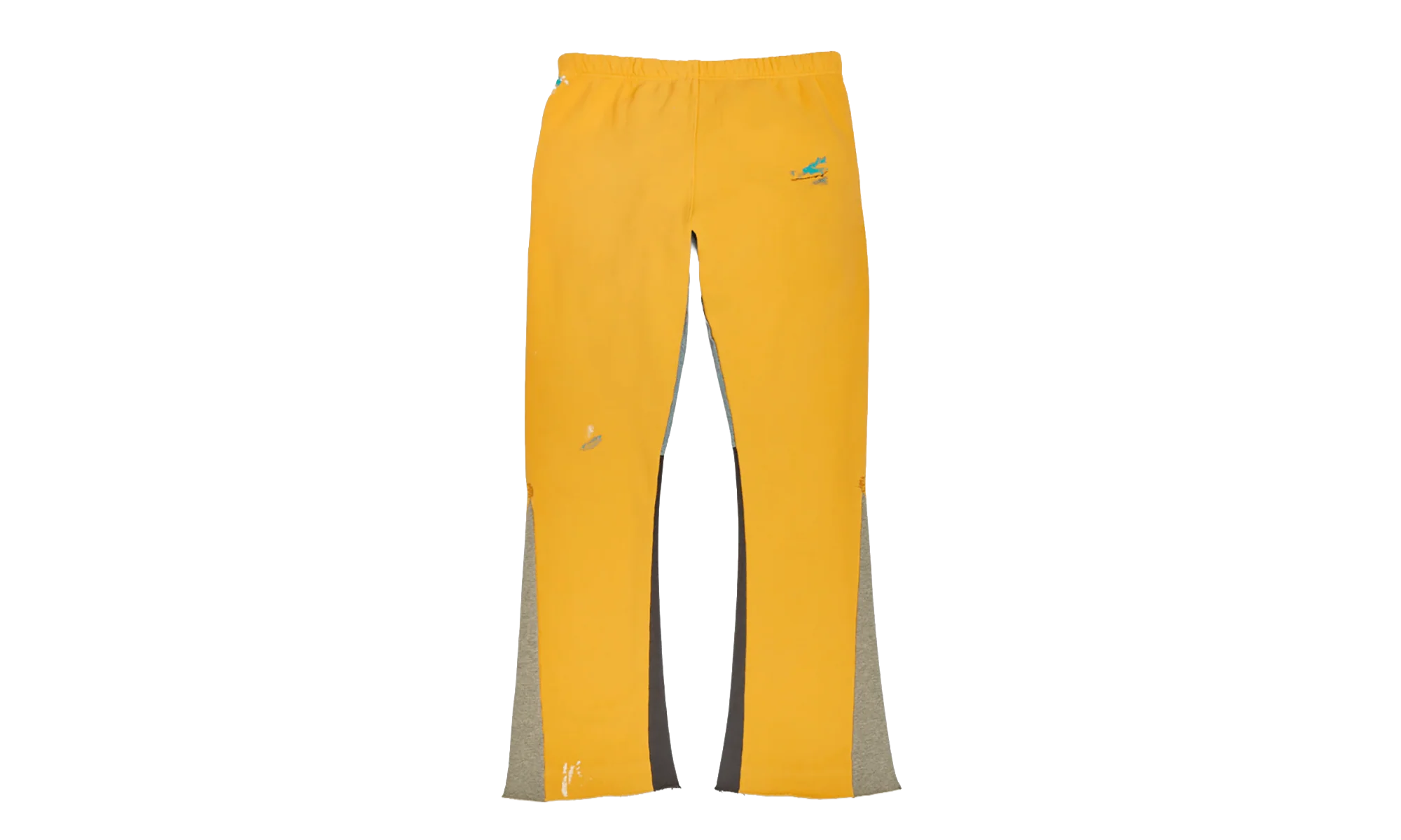 GD Logo Paint Splatter Flare Sweatpants "Yellow Black Multi" GDGLFSY